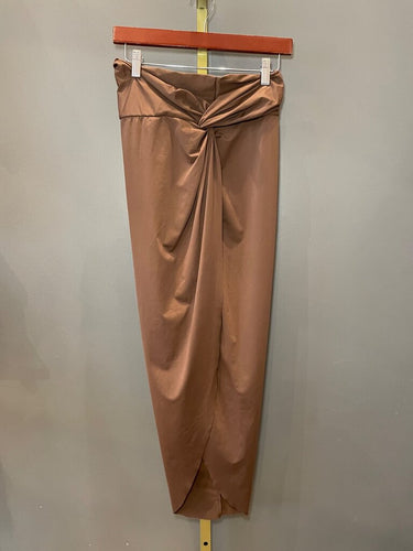 SKIMS Brown Twist Front Midi Skirt sz S
