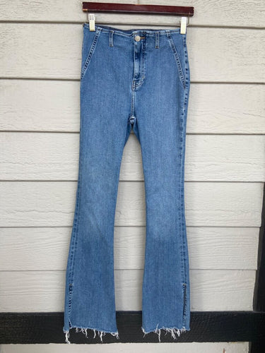 Free People We The Free Raw Hem Flare Jeans sz 28