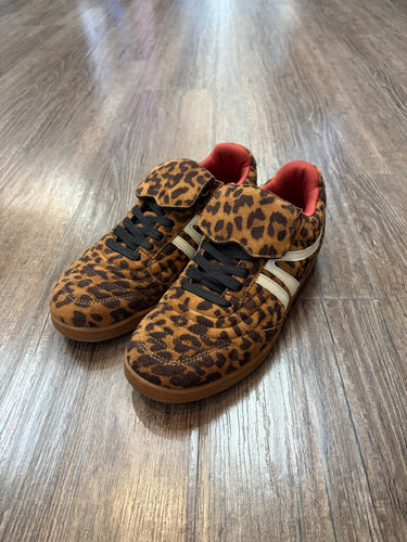 Steve Madden Madrid Leopard Print Low-Top Sneakers sz 7.5M