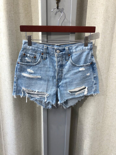 Levi's 501 Distressed Denim Cutoff Shorts sz 25