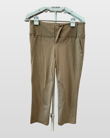Zara Striped Equestrian Cropped Pants sz S