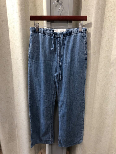 rag & bone Blue Drawstring Straight-Leg Jeans sz 25