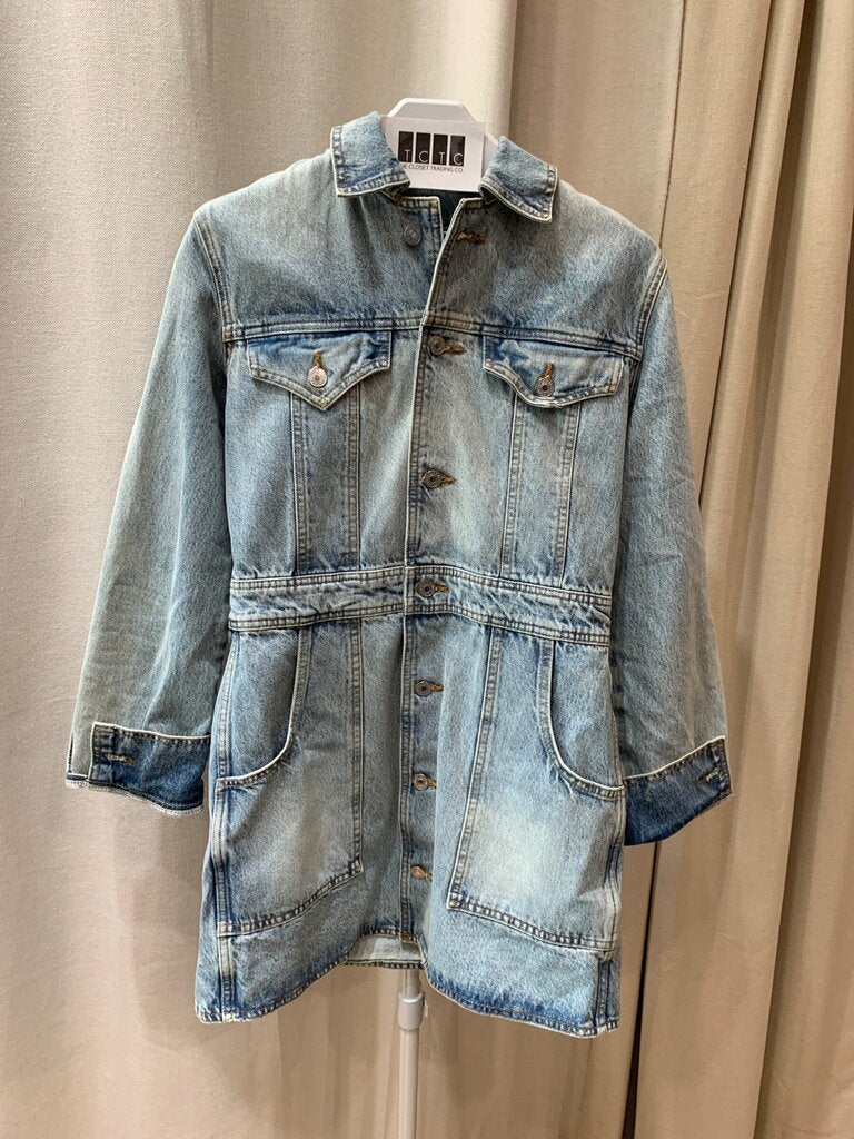 RE/DONE Light Wash Denim Mini Dress