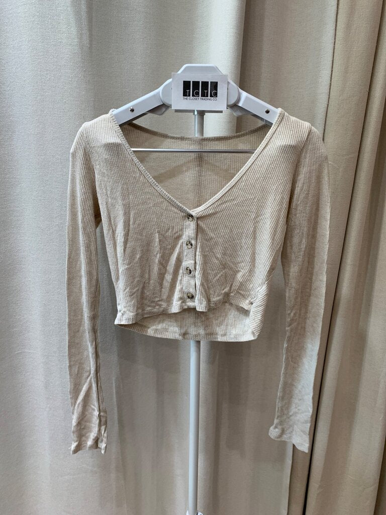 Alo Yoga Ribbed Long Sleeve Cropped Cardigan