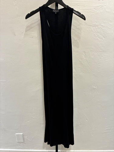 Gucci Black Sleeveless Maxi Tank Dress sz 42
