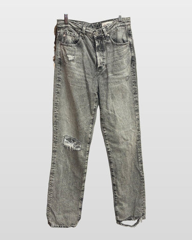 AG Jeans Ezzra True Boyfriend Distressed Grey Denim Jeans sz 24