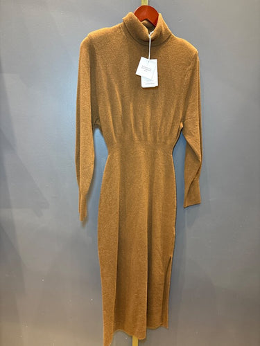 & Other Stories Brown Turtleneck Wool Knit Midi Dress sz XS