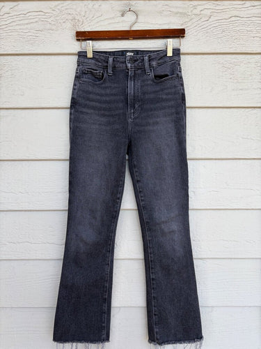 PAIGE Frayed Hem Cropped Bootcut Jeans sz 26