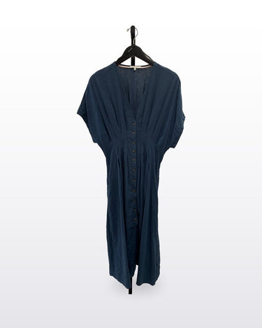 Scotch & Soda Navy Button-Front Maxi Dress sz M