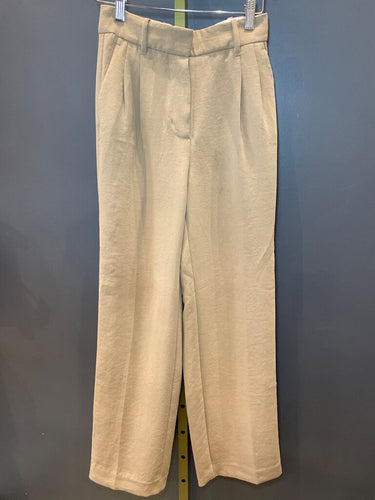 Wilfred Beige Effortless Wide Leg Pleated Pants sz 00