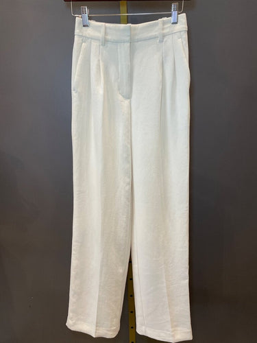 Wilfred White Pleated Wide Leg Trousers sz 00