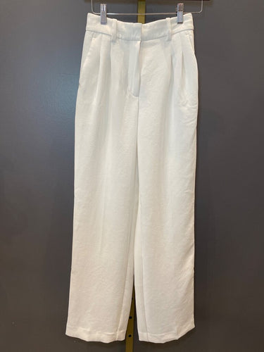 Wilfred White Pleated Wide-Leg Pants sz 00