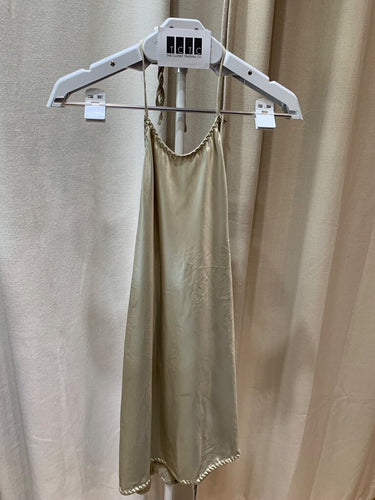 Intimately Free People Champagne Halter Slip Mini Dress sz S/P