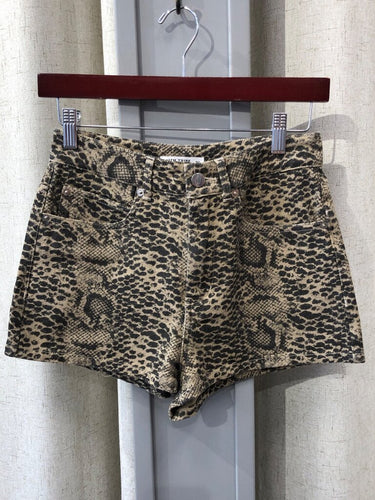 12th Tribe Leopard Print Denim Shorts sz XS