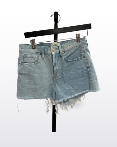 FRAME Light Wash Raw Hem Denim Shorts Size 25 sz 25