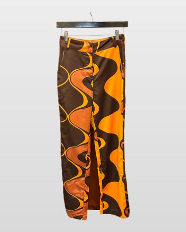 House of Sunny Abstract Print Wide-Leg Trousers