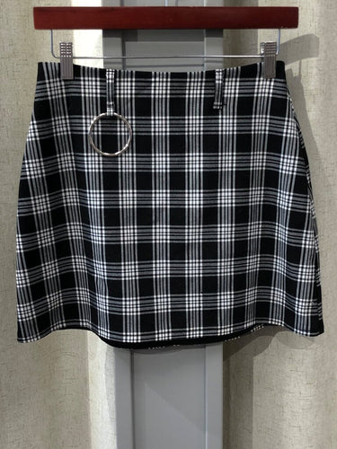 I.AM.GIA Plaid O-Ring Mini Skirt sz S