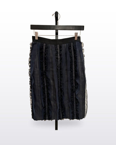 Dolce & Gabbana Ruffled Tulle Pencil Skirt sz Est S