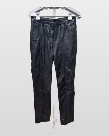 VVB Victoria Beckham Black Lamb Leather Tapered Pants sz 4