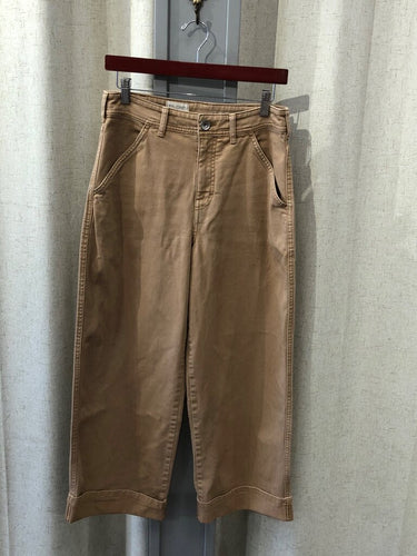 Pilcro Tan Wide-Leg Cropped Pants sz 27