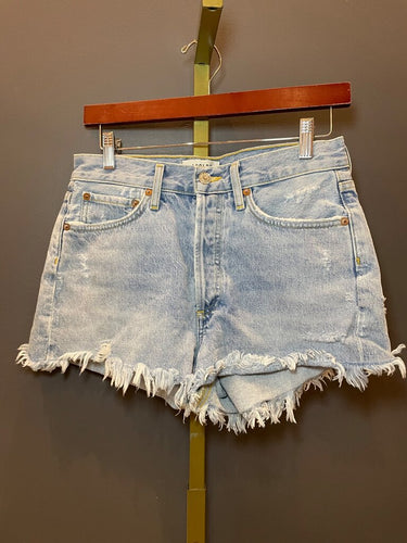 AGOLDE Light Wash Distressed Denim Cutoff Shorts sz 26