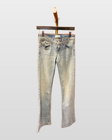 Revice Denim Light Wash Flap Pocket Bootcut Jeans sz 26