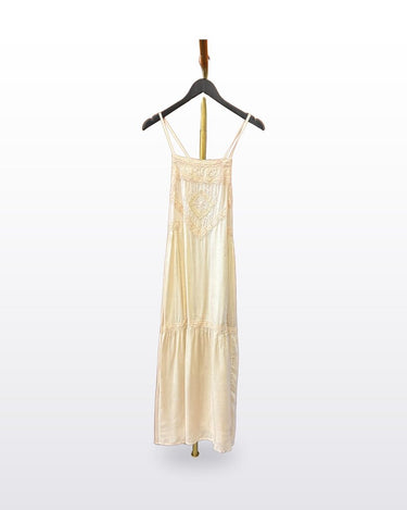 Song of Love Embroidered Tiered Maxi Dress sz OS