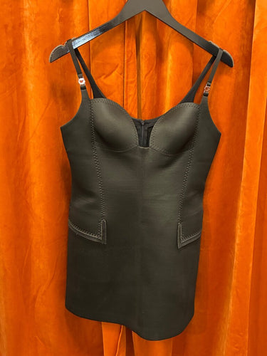 Coperni Black Bustier Mini Dress sz 8