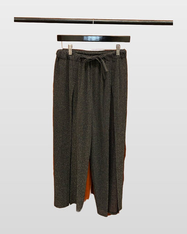 Balmain Metallic Knit Wide Leg Pants sz Est S