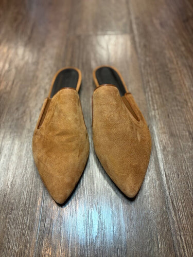 Jenni Kayne Suede Pointed Toe Flat Mules Size 38 sz 38