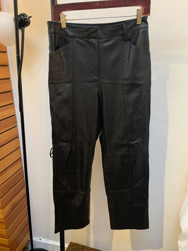 LBLC The Label Faux Leather Tapered Pants sz M