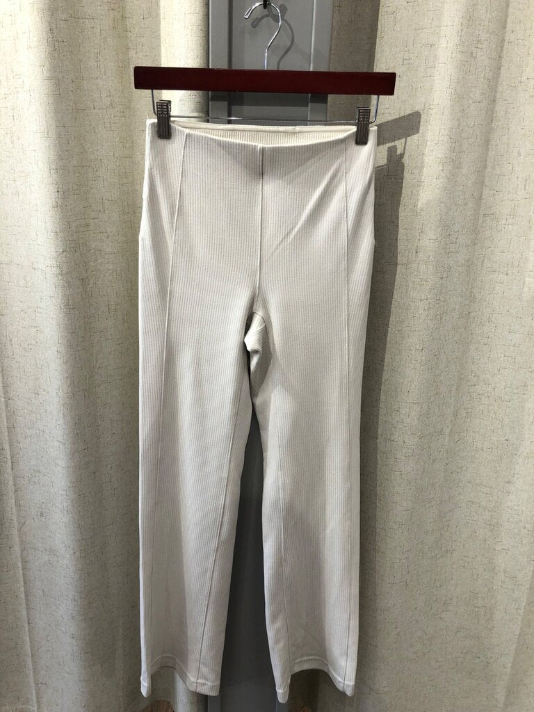 Lululemon Off-White Ribbed High-Rise Pants sz 4