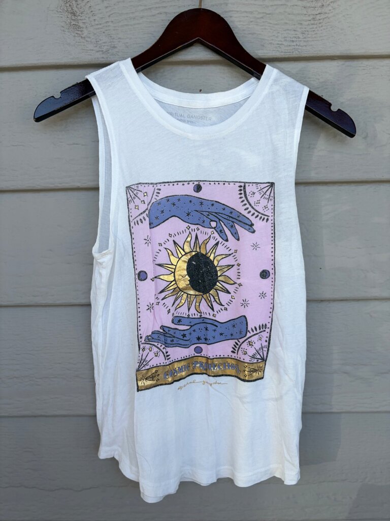 Spiritual Gangster Cosmic Protection Muscle Tank sz XS