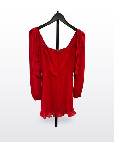 Reformation Red Long Sleeve Mini Dress sz 4
