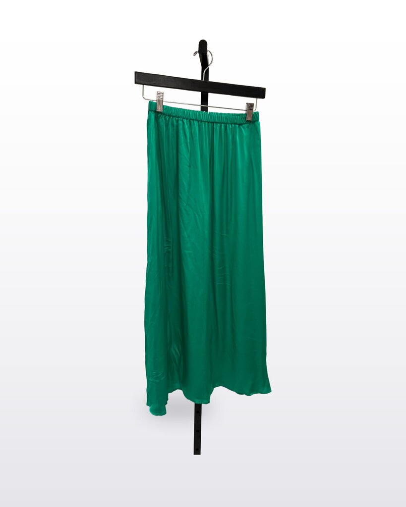 American Vintage Green Satin Midi Skirt sz 6