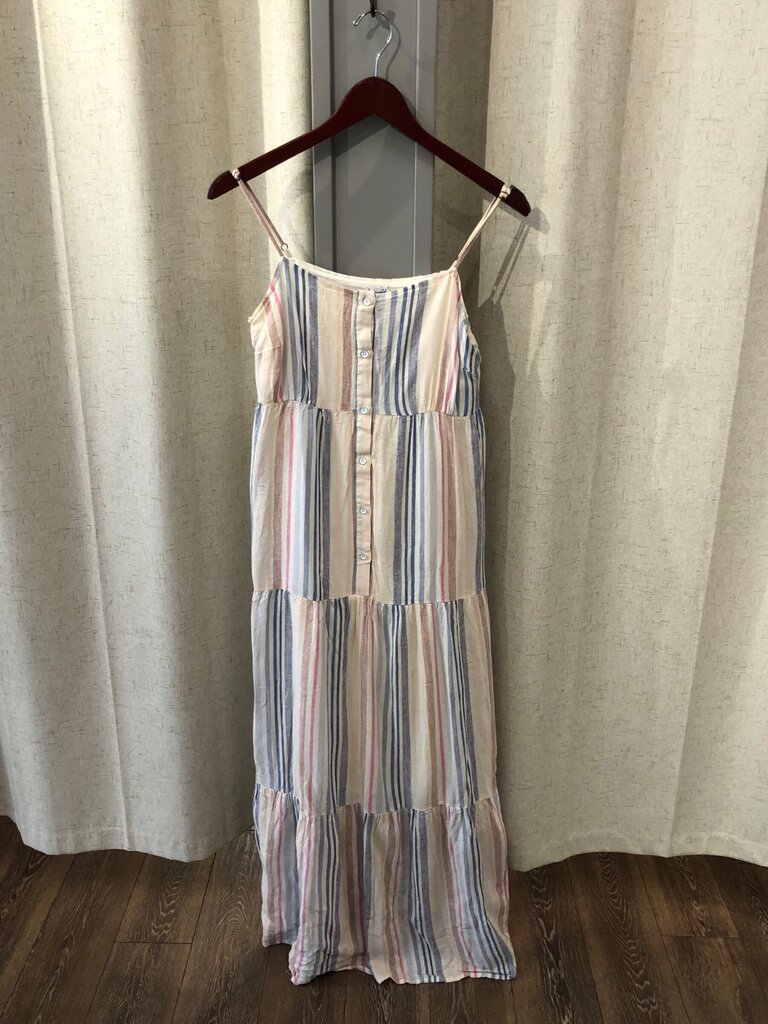 Splendid Striped Tiered Maxi Dress sz SMALL