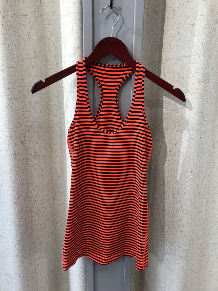 lululemon Striped Racerback Tank Top sz 13 inches across