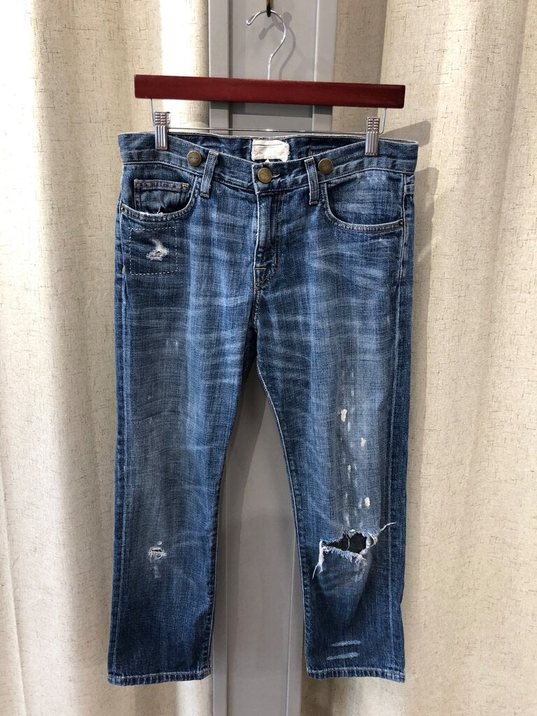 Current/Elliott Distressed Cinch-Back Boyfriend Jeans sz 25-0