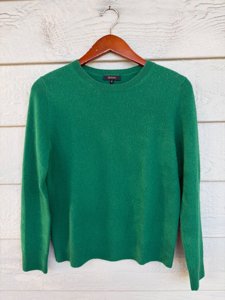 Quince Green Cashmere Crewneck Sweater sz S