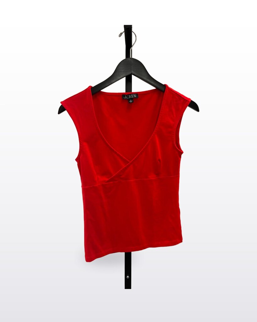 J.Crew Red Wrap-Style Sleeveless Top sz XS