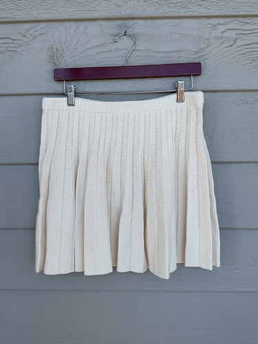 Reformation Knit Pleated Mini Skirt sz L
