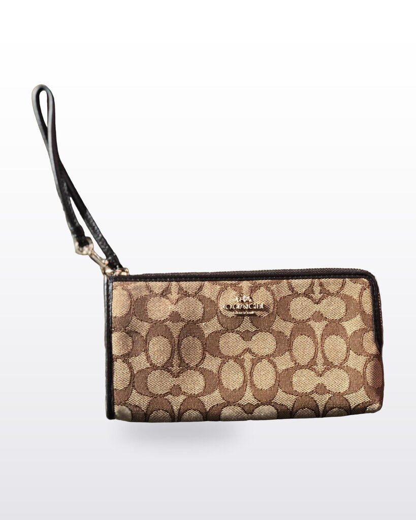 Coach Signature Canvas Wristlet