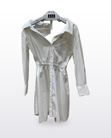 By Any Other Name Falling Off the Shoulder Mini Dress in White sz XS