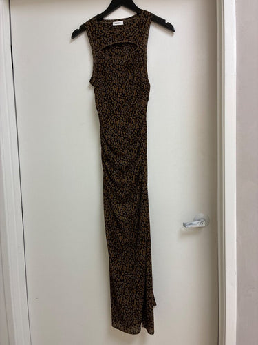 Nanushka Printed Sleeveless Ruched Maxi Dress sz M