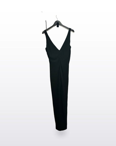 Dolce & Gabbana Black Buckle Strap Sleeveless Maxi Dress sz 42