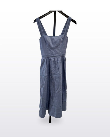 Reformation Blue Linen Sleeveless Midi Dress sz 4