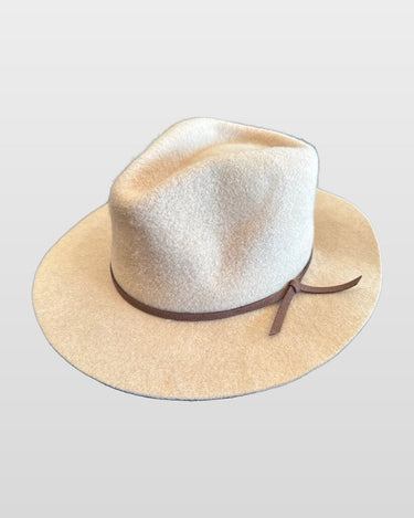 Brixton Valley Fedora in Light Khaki Wool Felt sz O/S