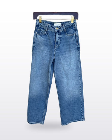 Zara Straight-Leg Blue Jeans sz USA 2
