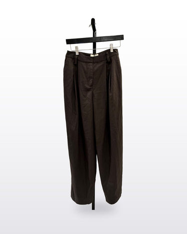 DISSH Brown Pleated Tapered Pants sz 4