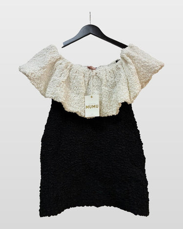 Show Me Your Mumu Textured Off-The-Shoulder Mini Dress sz L
